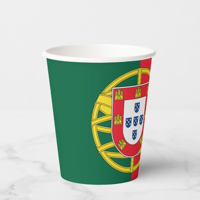 Vasos De Papel Bandera de Portugal (Anverso)