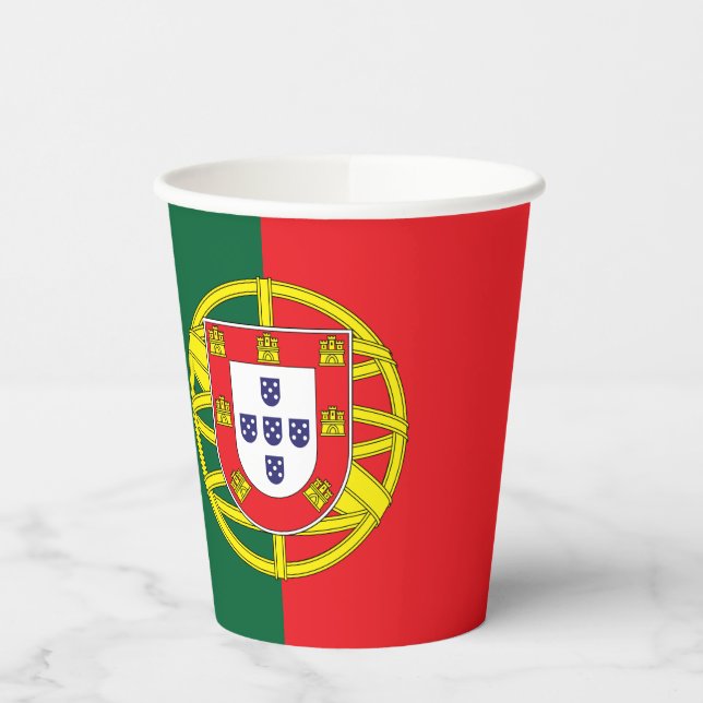 Vasos De Papel Bandera de Portugal (Izquierda)