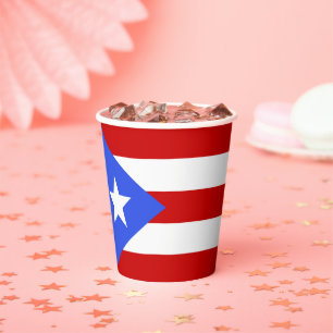 Vasos De Papel Bandera de Puerto Rico