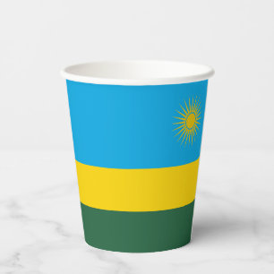 Vasos De Papel Bandera de Ruanda