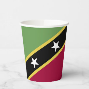 Vasos De Papel Bandera de Saint Kitts y Nevis