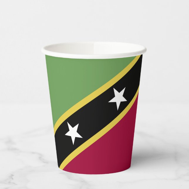 Vasos De Papel Bandera de Saint Kitts y Nevis (Izquierda)