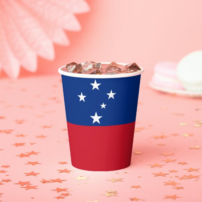Vasos De Papel Bandera de Samoa (in situ)