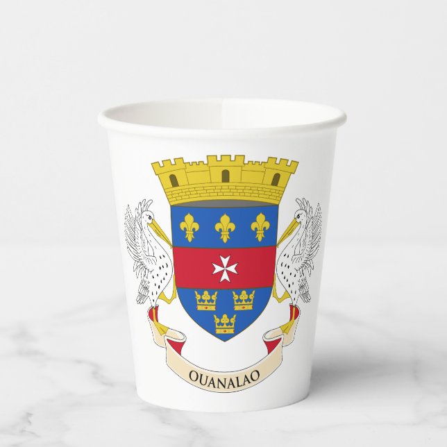 Vasos De Papel Bandera de San Bartolomé (Izquierda)