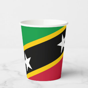 Vasos De Papel Bandera de San Cristóbal y Nieves