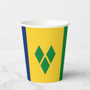 Vasos De Papel Bandera de San Vicente