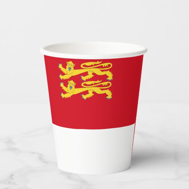 Vasos De Papel Bandera de Sark (Anverso)