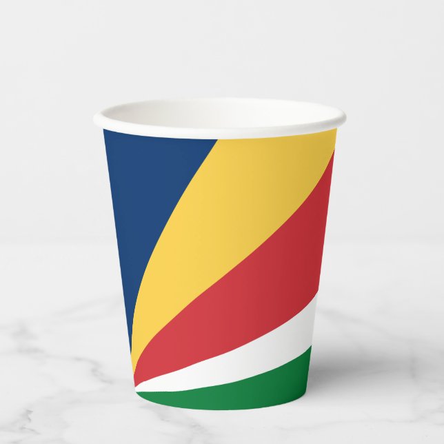 Vasos De Papel Bandera de Seychelles (Anverso)
