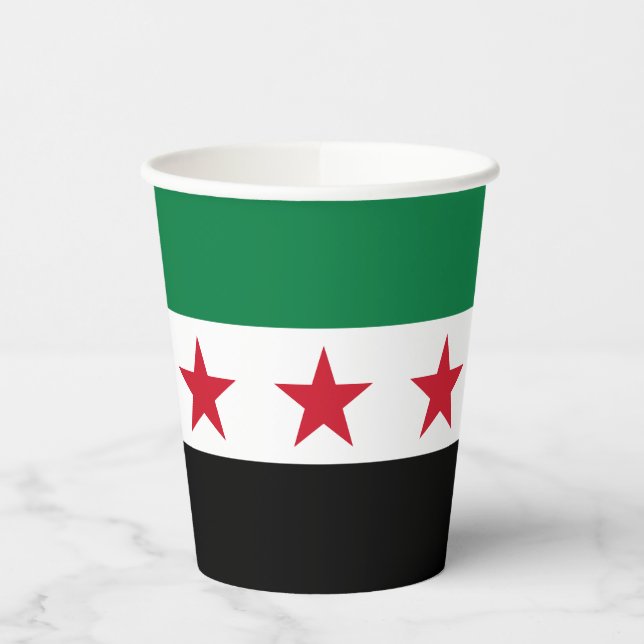 Vasos De Papel Bandera de Siria (Izquierda)
