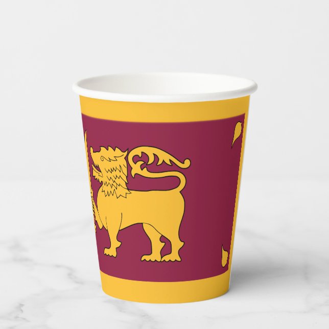 Vasos De Papel Bandera de Sri Lanka (Reverso )