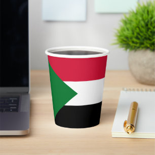 Vasos De Papel Bandera de Sudán