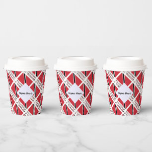 Vasos De Papel Bandera de Trinidad y Tobago Personalizada Amonton