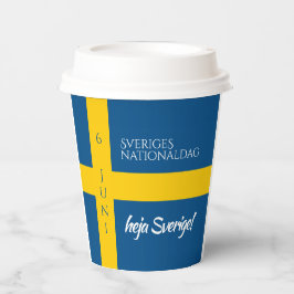 Vasos De Papel Bandera del Día Nacional Sueco Sveriges Nationalda