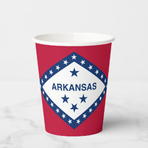Vasos De Papel Bandera del estado de Arkansas