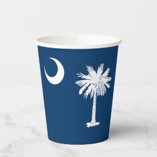 Vasos De Papel Bandera del Estado de Carolina del Sur