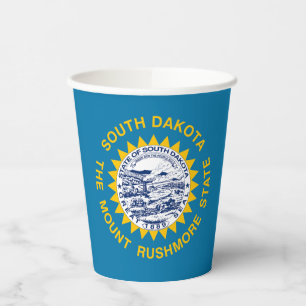 Vasos De Papel Bandera del Estado de Dakota del Sur