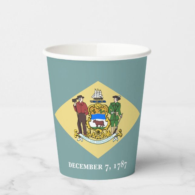 Vasos De Papel Bandera del estado de Delaware (Izquierda)