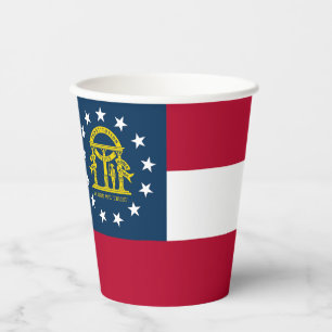 Vasos De Papel Bandera del estado de Georgia