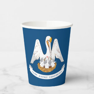 Vasos De Papel Bandera del estado de Luisiana