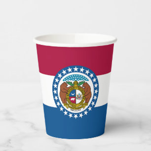 Vasos De Papel Bandera del estado de Missouri