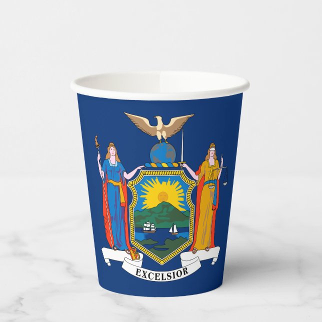 Vasos De Papel Bandera del Estado de Nueva York (Izquierda)
