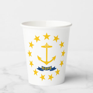 Vasos De Papel Bandera del estado de Rhode Island