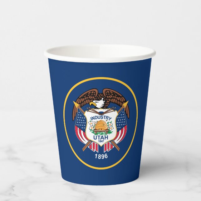 Vasos De Papel Bandera del estado de Utah (Izquierda)
