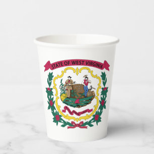 Vasos De Papel Bandera del estado de Virginia Occidental