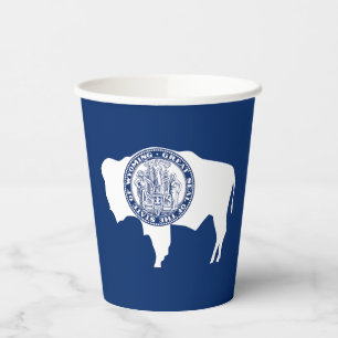 Vasos De Papel Bandera del estado de Wyoming