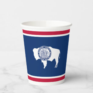 Vasos De Papel Bandera del estado de Wyoming