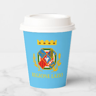 Vasos De Papel Bandera del Lacio (Italia)