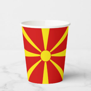 Vasos De Papel Bandera del Norte de Macedonia