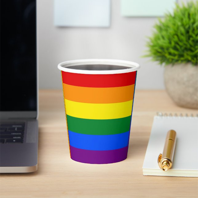 Vasos De Papel Bandera del orgullo (in situ)