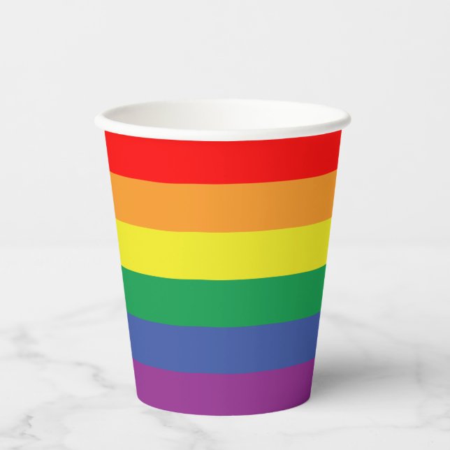 Vasos De Papel Bandera del orgullo (Anverso)