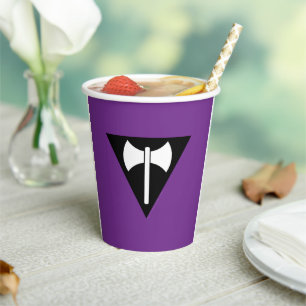 Vasos De Papel bandera del orgullo lésbico SlipperyJoe feminista