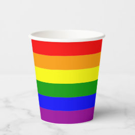 Vasos De Papel Bandera del orgullo LGBTQAI+ colores arcoiris