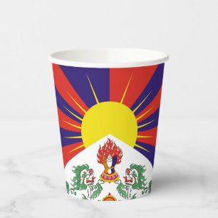 Vasos De Papel Bandera del Tíbet Libre