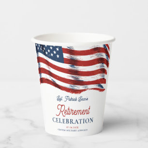 Vasos De Papel Bandera estadounidense moderna 4 de julio: Jubilac
