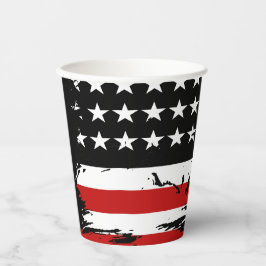 Vasos De Papel Bandera estadounidense vintage