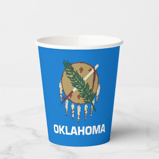 Vasos De Papel Bandera estatal de Oklahoma (Izquierda)