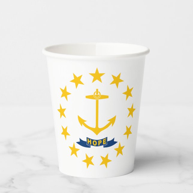 Vasos De Papel Bandera estatal de Rhode Island (Izquierda)