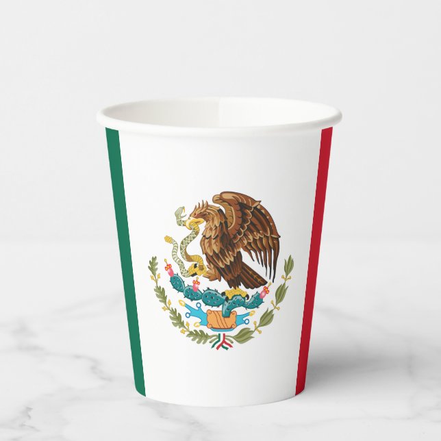 Vasos De Papel Bandera Mexicana (Izquierda)