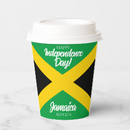Vasos De Papel Bandera nacional de Jamaica por el Día de la Indep