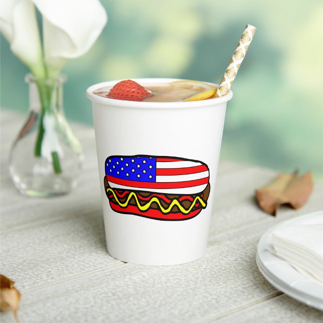 Vasos De Papel Bandera Patriótica Americana Perro caliente (Subido por el creador)
