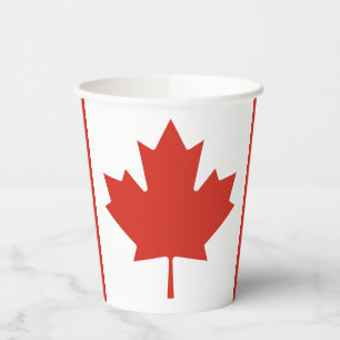 Vasos De Papel Bandera Patriótica Canadiense