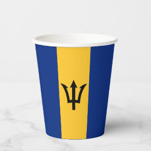 Vasos De Papel Bandera patriótica de Barbados