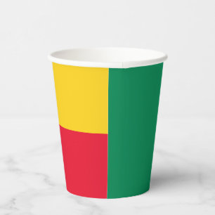 Vasos De Papel Bandera patriótica de Benín