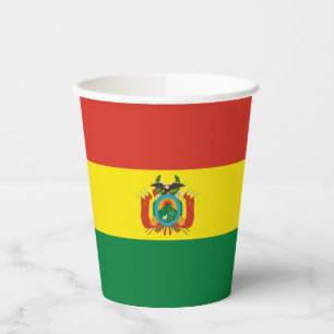 Vasos De Papel Bandera Patriótica de Bolivia