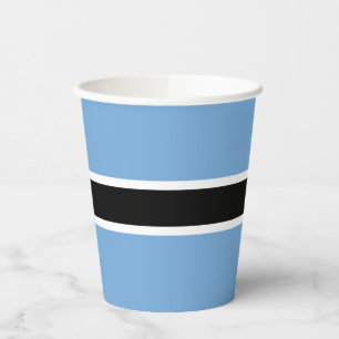 Vasos De Papel Bandera patriótica de Botsuana