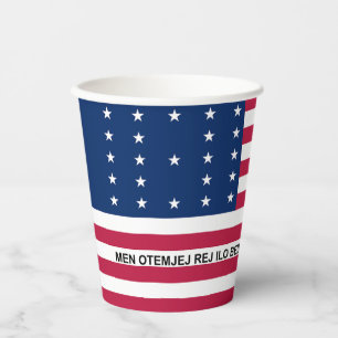 Vasos De Papel Bandera patriótica del atolón Bikini